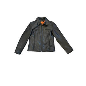 First Classics Black Leather Jacket Womens Motorcycle Biker Lined Thinsulate M